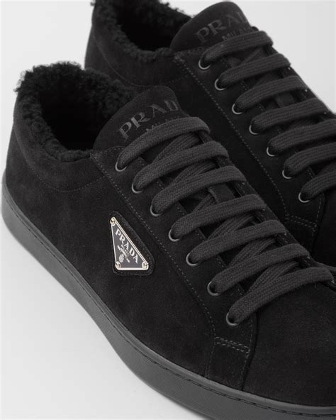 prada suede sneakers